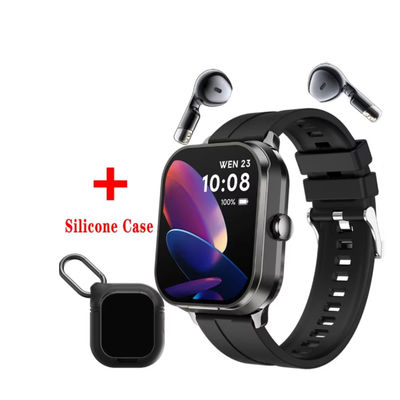 TWS draadloze D8Pro Bloeddruk Outdoor Smart Watch Amoled Display 2 in 1